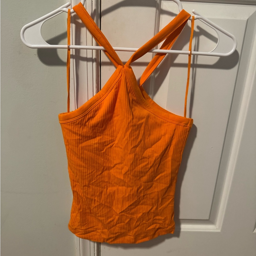 Old Navy Orange Ribbed Women's Top